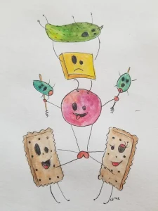 Illustration pour présenter les ateliers à destination des entreprises. Dessin réalisé par Isabelle B