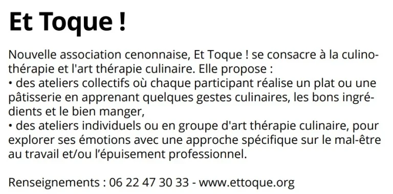 extrait du journal municipal de Cenon "fréquence"